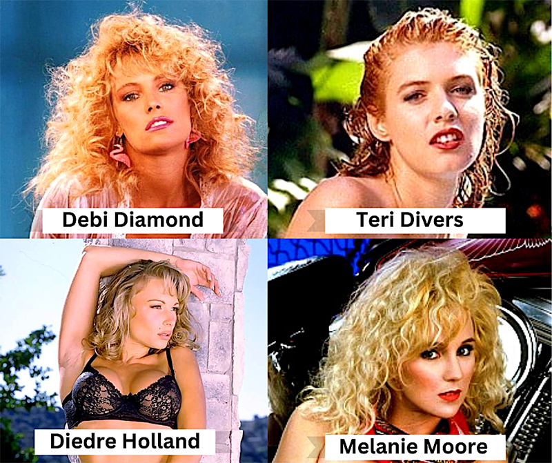 A-List stars of the 1990s Debi Diamond, Teri Divers, Diedre Holland and Melanie Moore